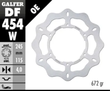 GALFER - BRAKE DISC FIXED WAVE - 17104098