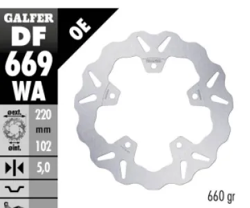 GALFER - BRAKE DISC FIXED WAVE - 17104101