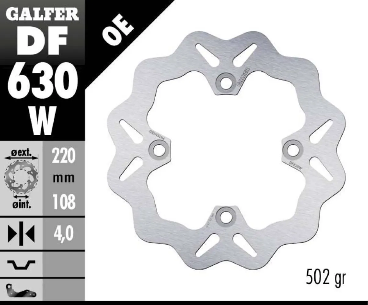 GALFER - BRAKE DISC FIXED WAVE - 17104102