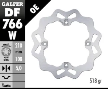 GALFER - BRAKE DISC FIXED WAVE - 17104106