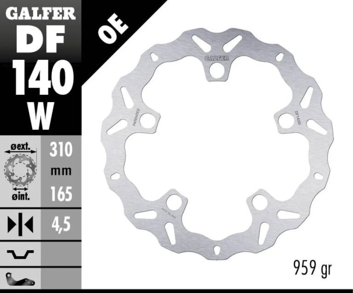 GALFER - BRAKE DISC WAVE FIXED - 17104650