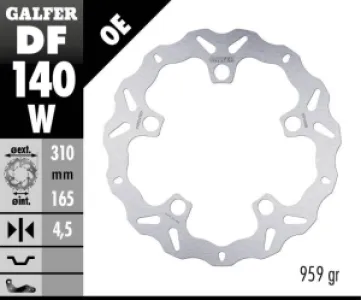 GALFER - BRAKE DISC WAVE FIXED - 17104650