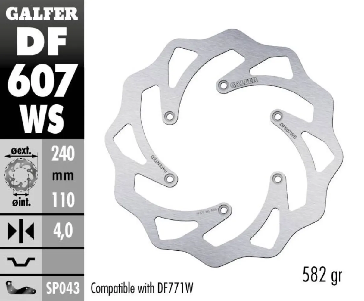 GALFER - BRAKE DISC FIXED WAVE 240MM - 17104118
