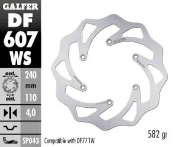 GALFER - BRAKE DISC FIXED WAVE 240MM - 17104118