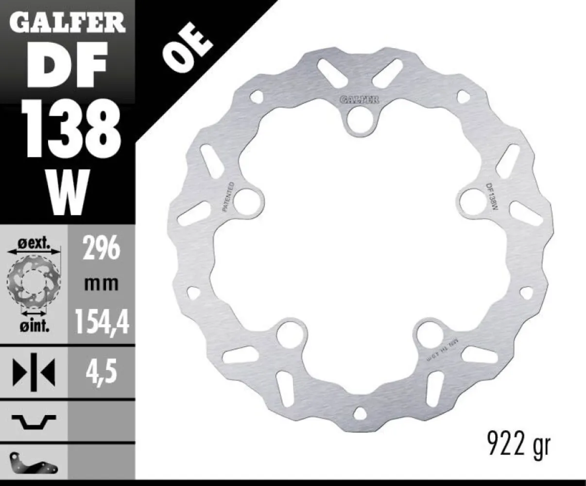 GALFER - BRAKE DISC WAVE FIXED - 17104649