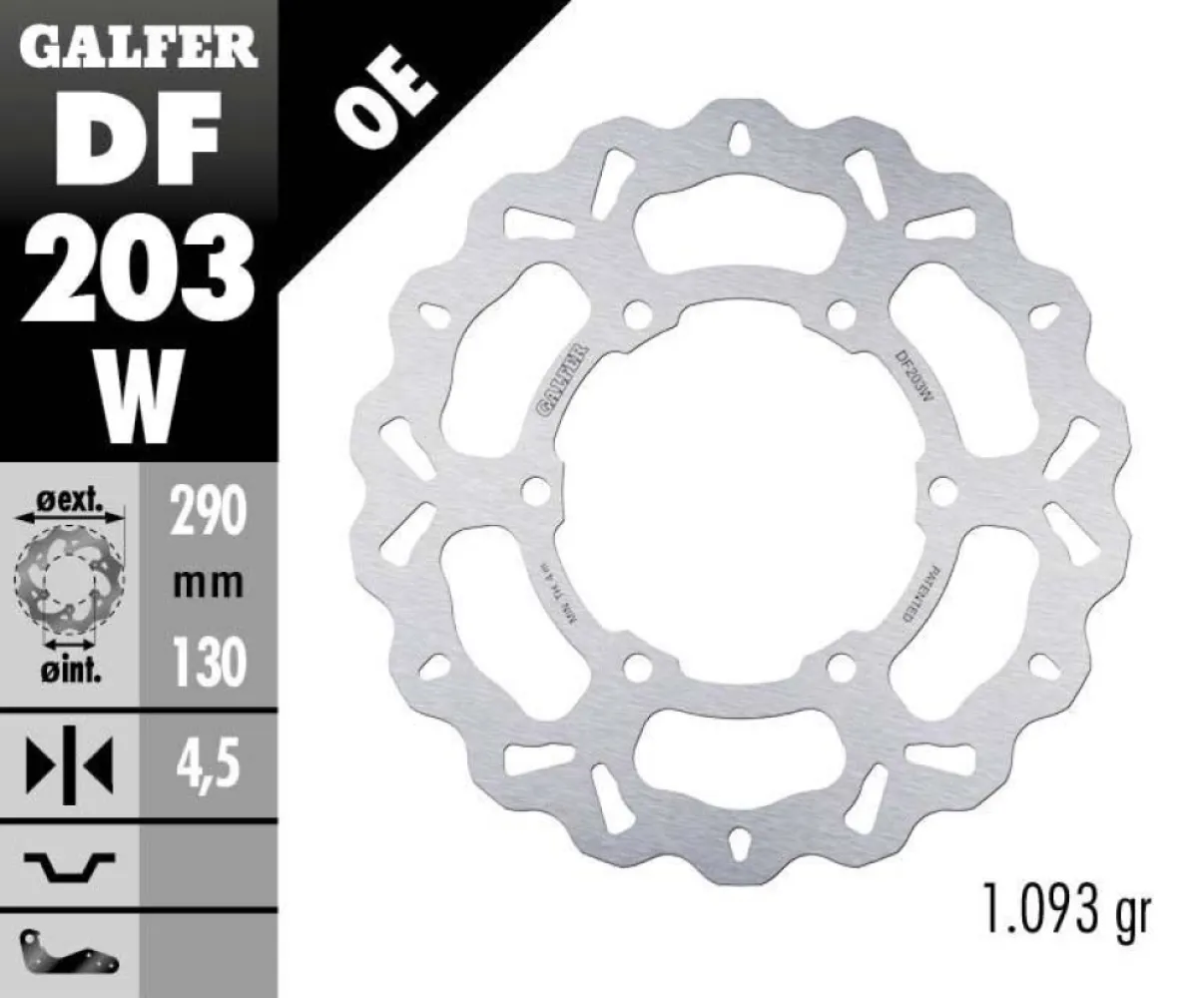 GALFER - BRAKE DISC WAVE FIXED - 17104653