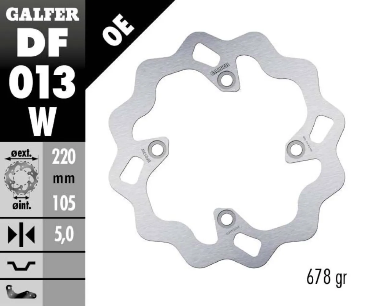 GALFER - BRAKE DISC WAVE FIXED - 17104646