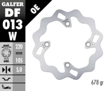 GALFER - BRAKE DISC WAVE FIXED - 17104646