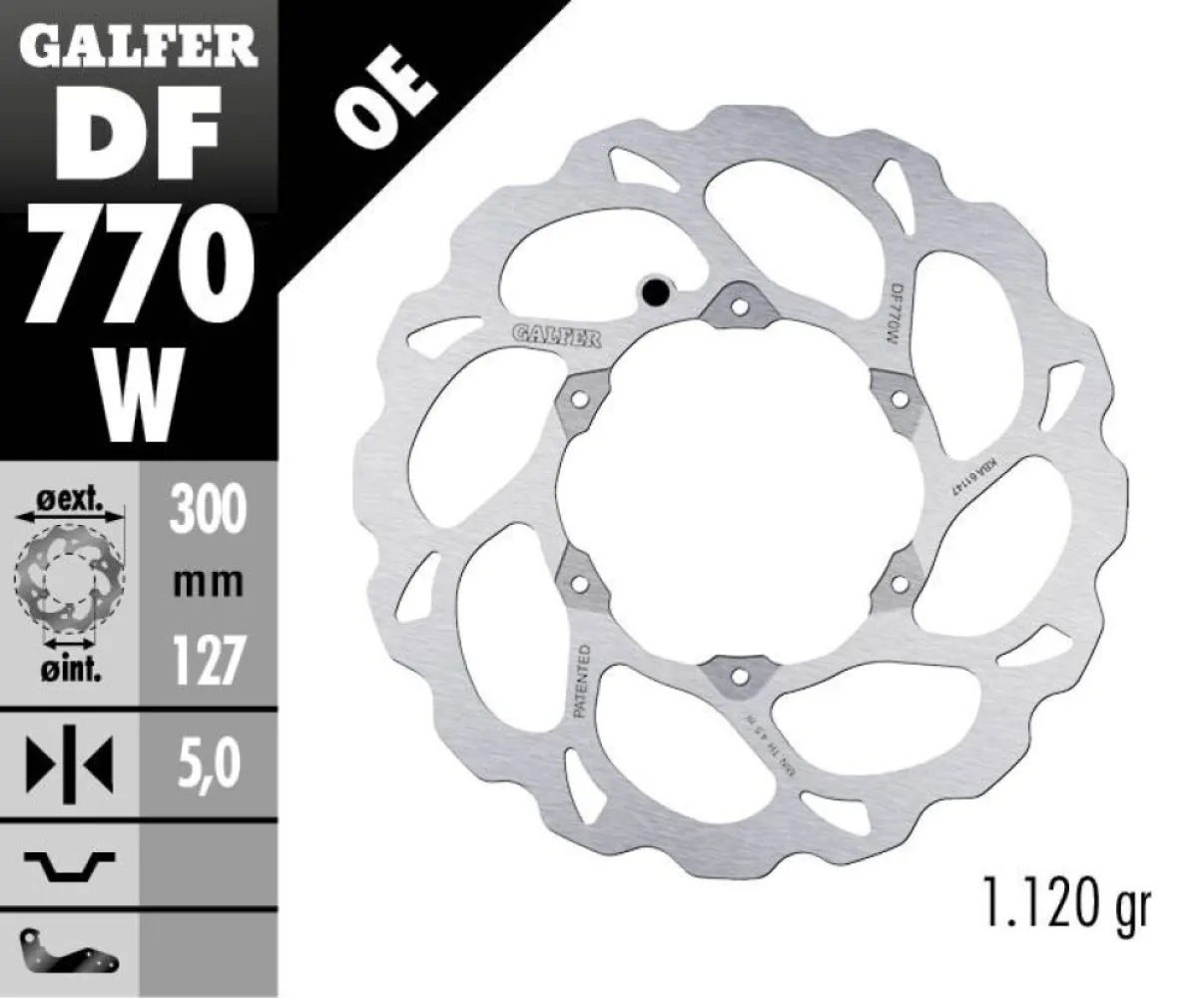 GALFER - BRAKE DISC WAVE FIXED - 17104664