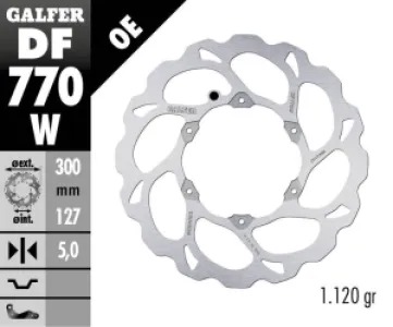 GALFER - BRAKE DISC WAVE FIXED - 17104664