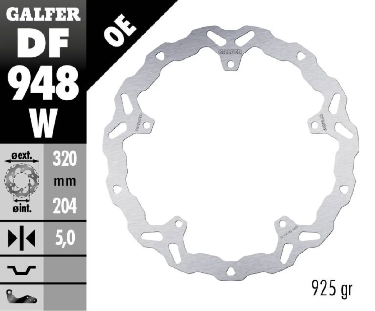 GALFER - BRAKE DISC WAVE FIXED - 17104670