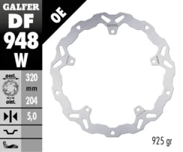 GALFER - BRAKE DISC WAVE FIXED - 17104670
