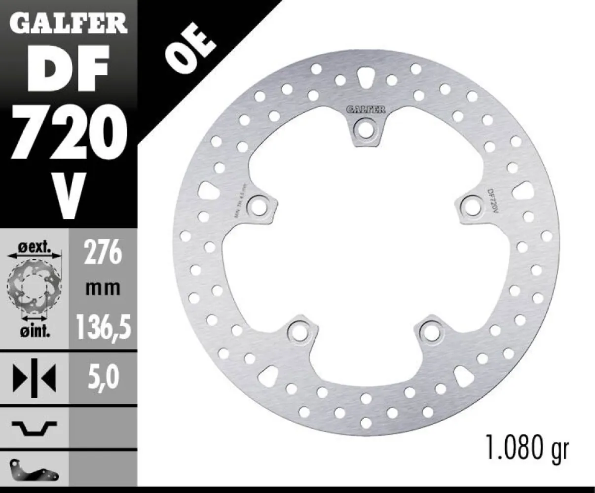 GALFER - BRAKE DISC ROUND FIXED - 17104673