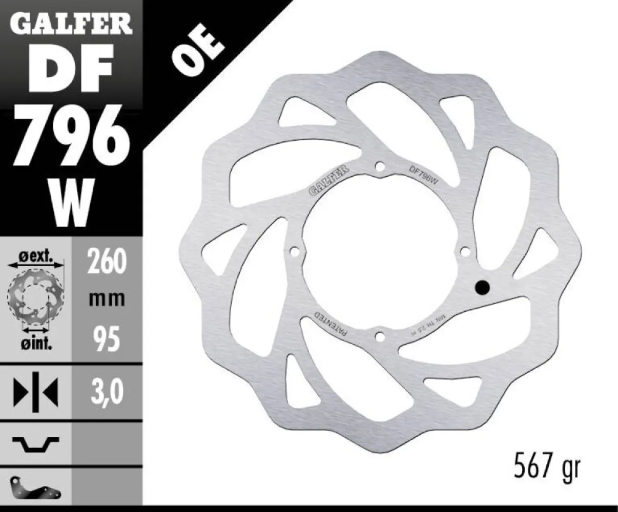 GALFER - BRAKE DISC FIXED WAVE - 17111298