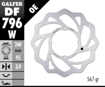 GALFER - BRAKE DISC FIXED WAVE - 17111298
