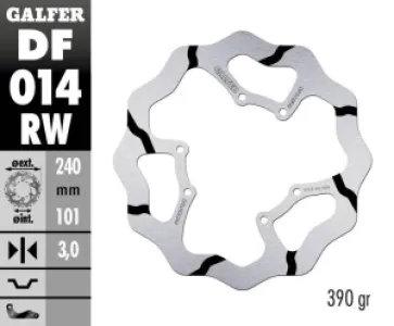 GALFER - BRAKE DISC FIXED WAVE GROOVED - 17111710