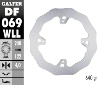 GALFER - BRAKE DISC FIXED WAVE SOLID - 17111713
