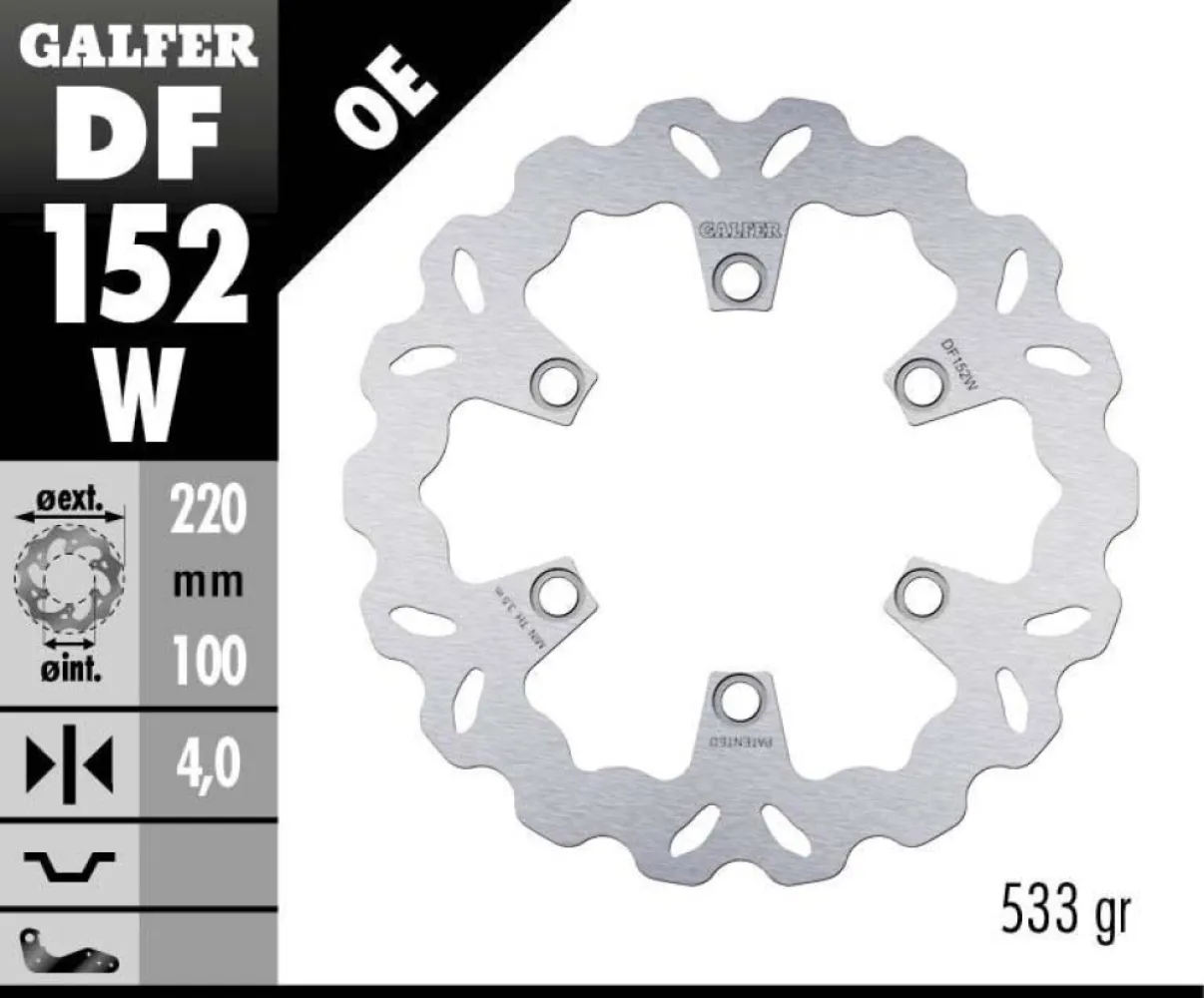 GALFER - BRAKE DISC FIXED WAVE - 17111717