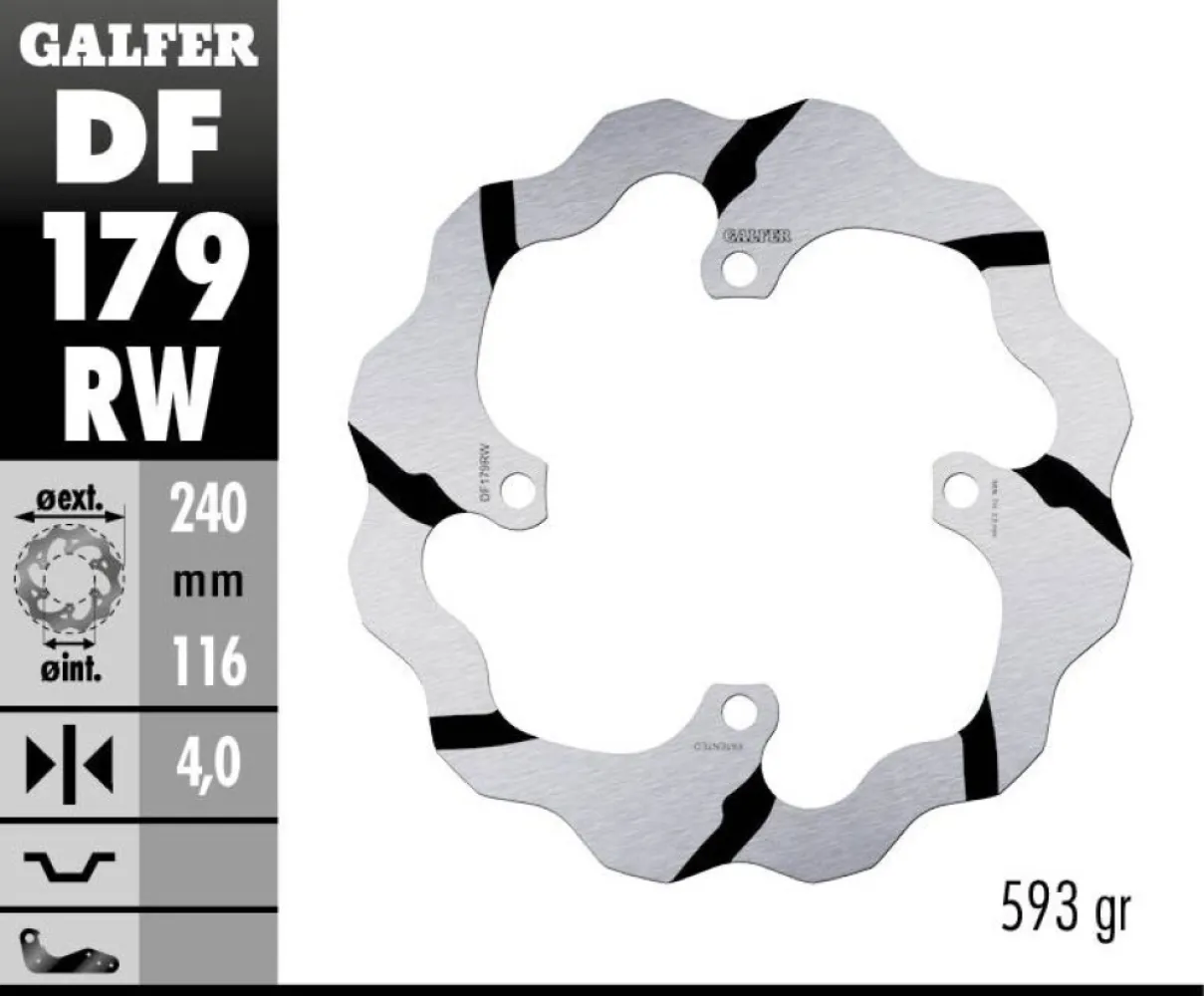 GALFER - BRAKE DISC FIXED WAVE GROOVED - 17111718