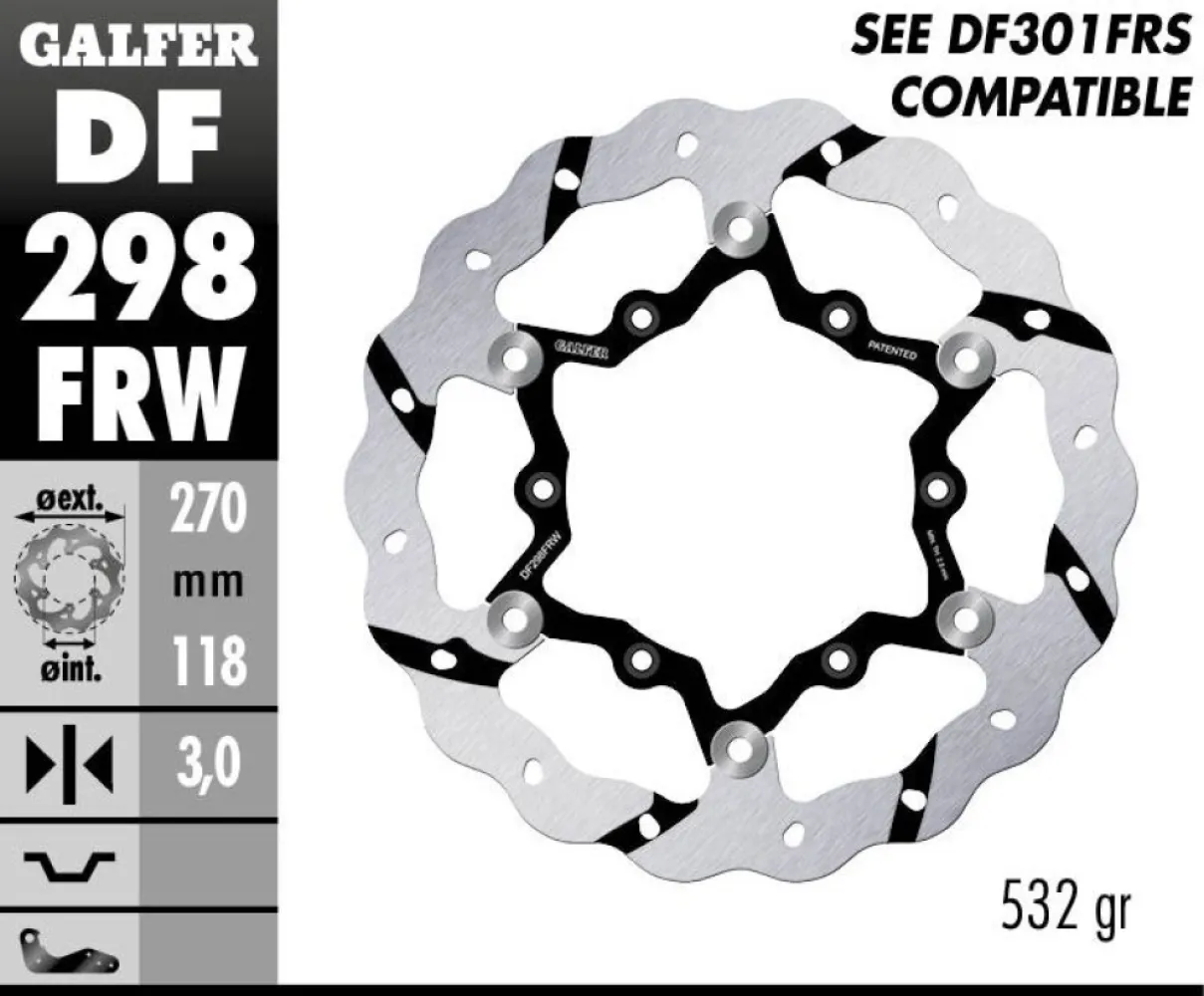 GALFER - BRAKE DISC FLOAT WAVE GROOVED - 17111726