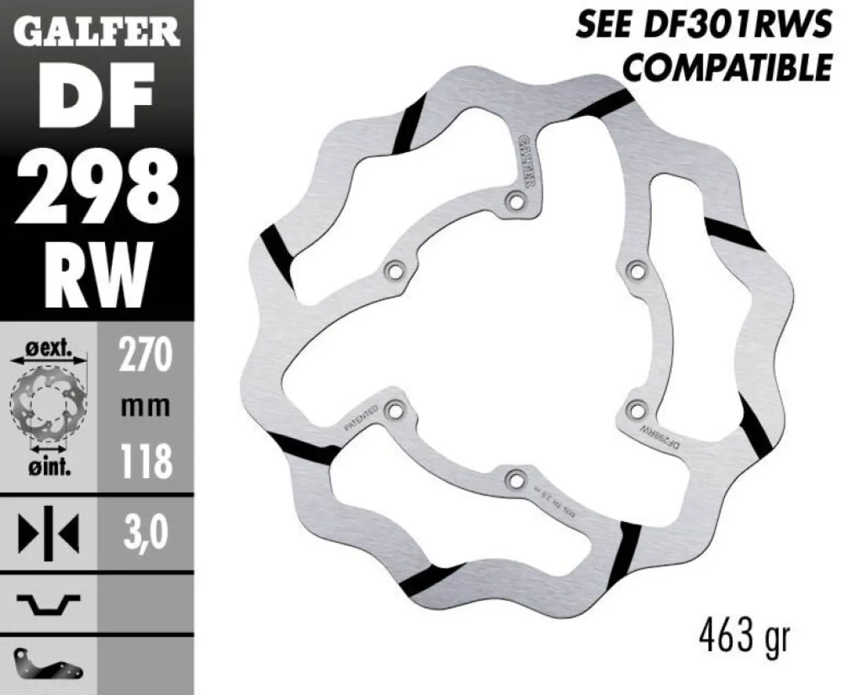 GALFER - BRAKE DISC FIXED WAVE GROOVED - 17111727