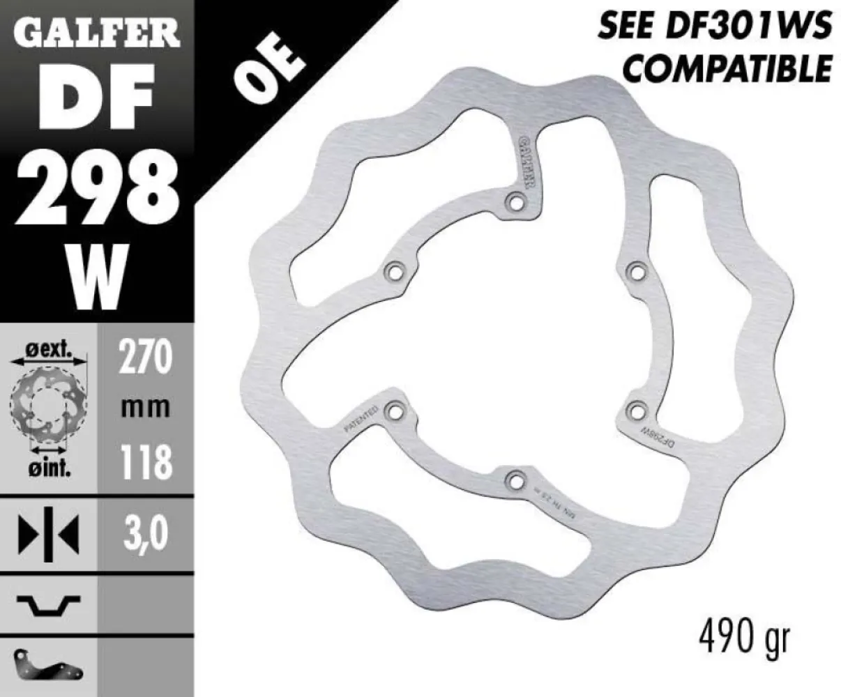 GALFER - BRAKE DISC FIXED WAVE - 17111728