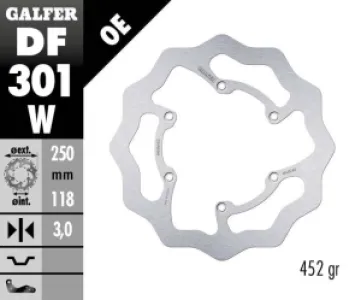 GALFER - BRAKE DISC FIXED WAVE - 17111730