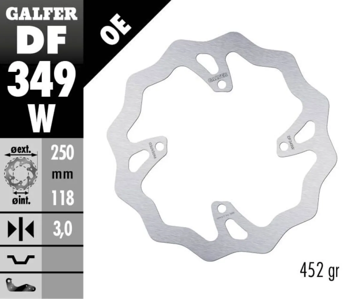 GALFER - BRAKE DISC FIXED WAVE - 17111732
