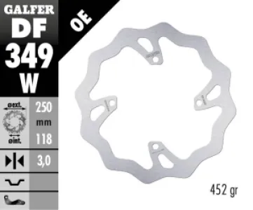 GALFER - BRAKE DISC FIXED WAVE - 17111732