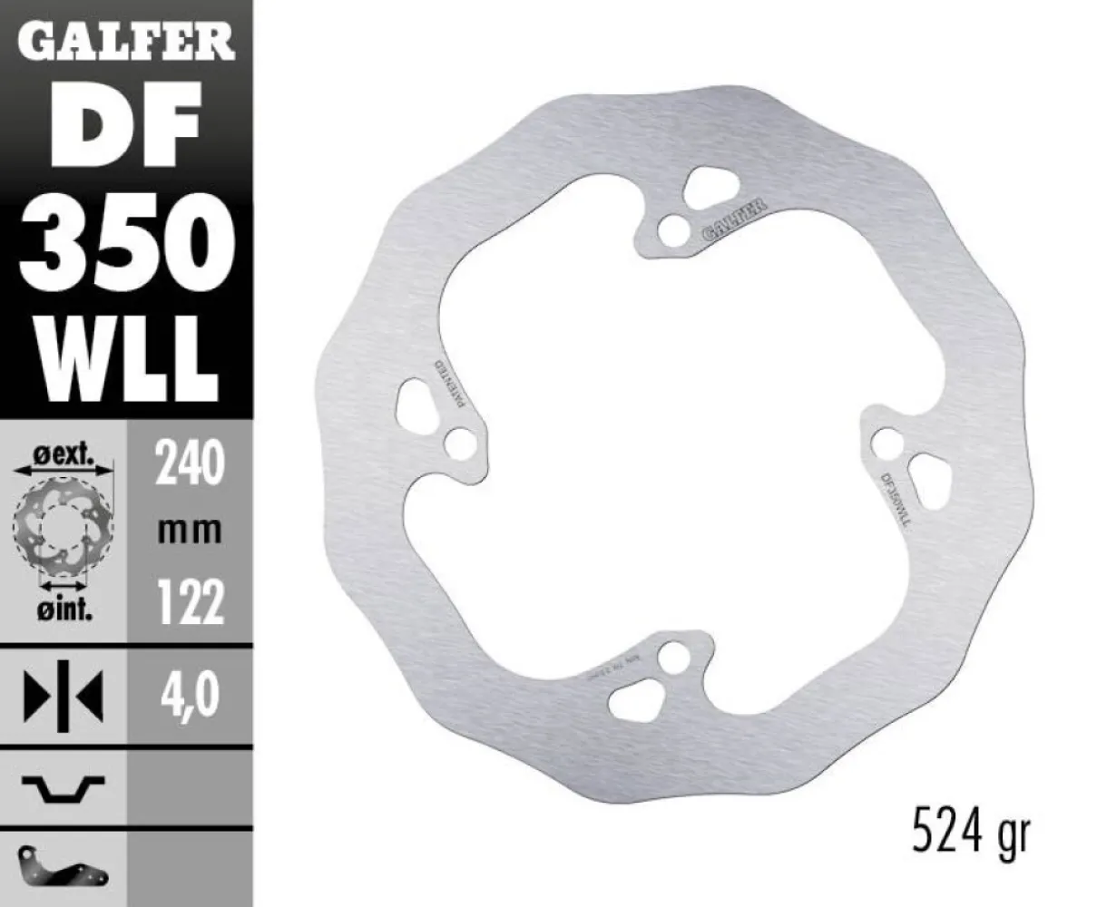 GALFER - BRAKE DISC FIXED WAVE SOLID - 17111734