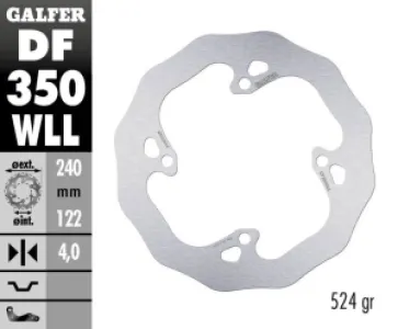 GALFER - BRAKE DISC FIXED WAVE SOLID - 17111734