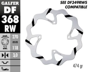 GALFER - BRAKE DISC FIXED WAVE GROOVED - 17111738