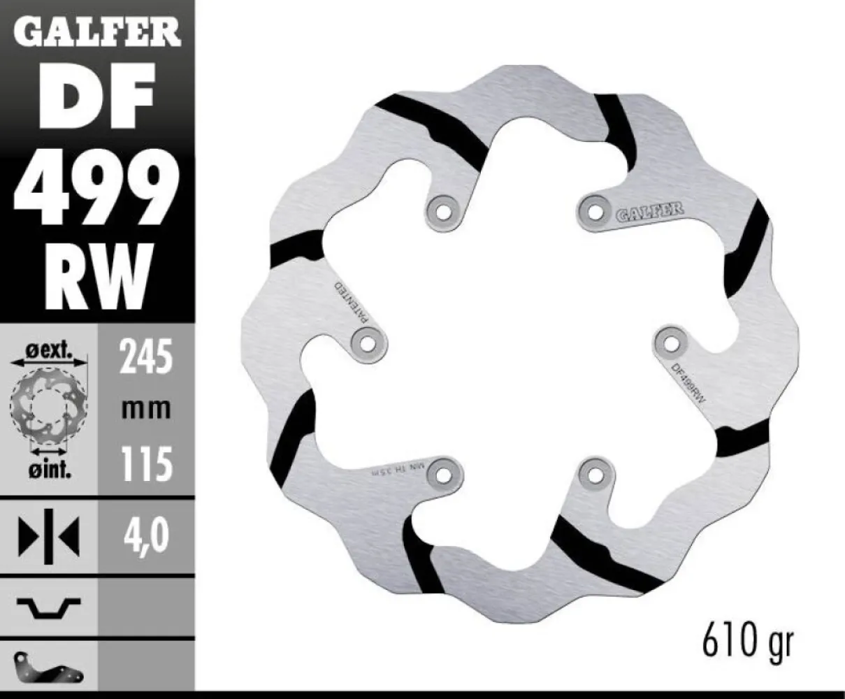 GALFER - BRAKE DISC FIXED WAVE GROOVED - 17111741