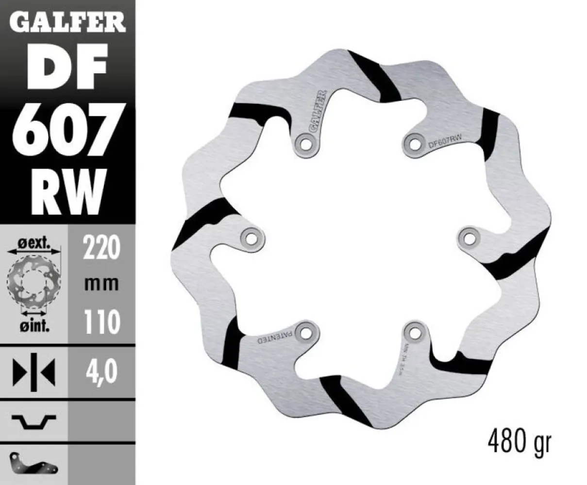 GALFER - BRAKE DISC FIXED WAVE GROOVED - 17111748