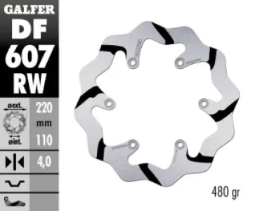 GALFER - BRAKE DISC FIXED WAVE GROOVED - 17111748