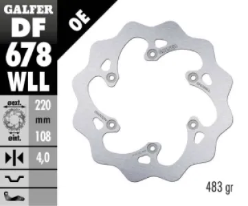 GALFER - BRAKE DISC FIXED WAVE SOLID - 17111756
