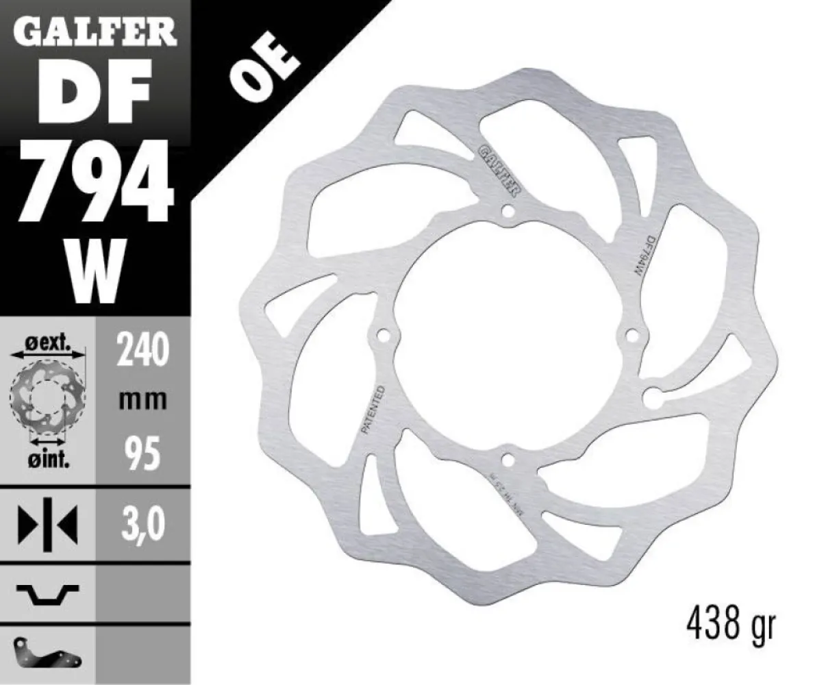 GALFER - BRAKE DISC FIXED WAVE - 17111762