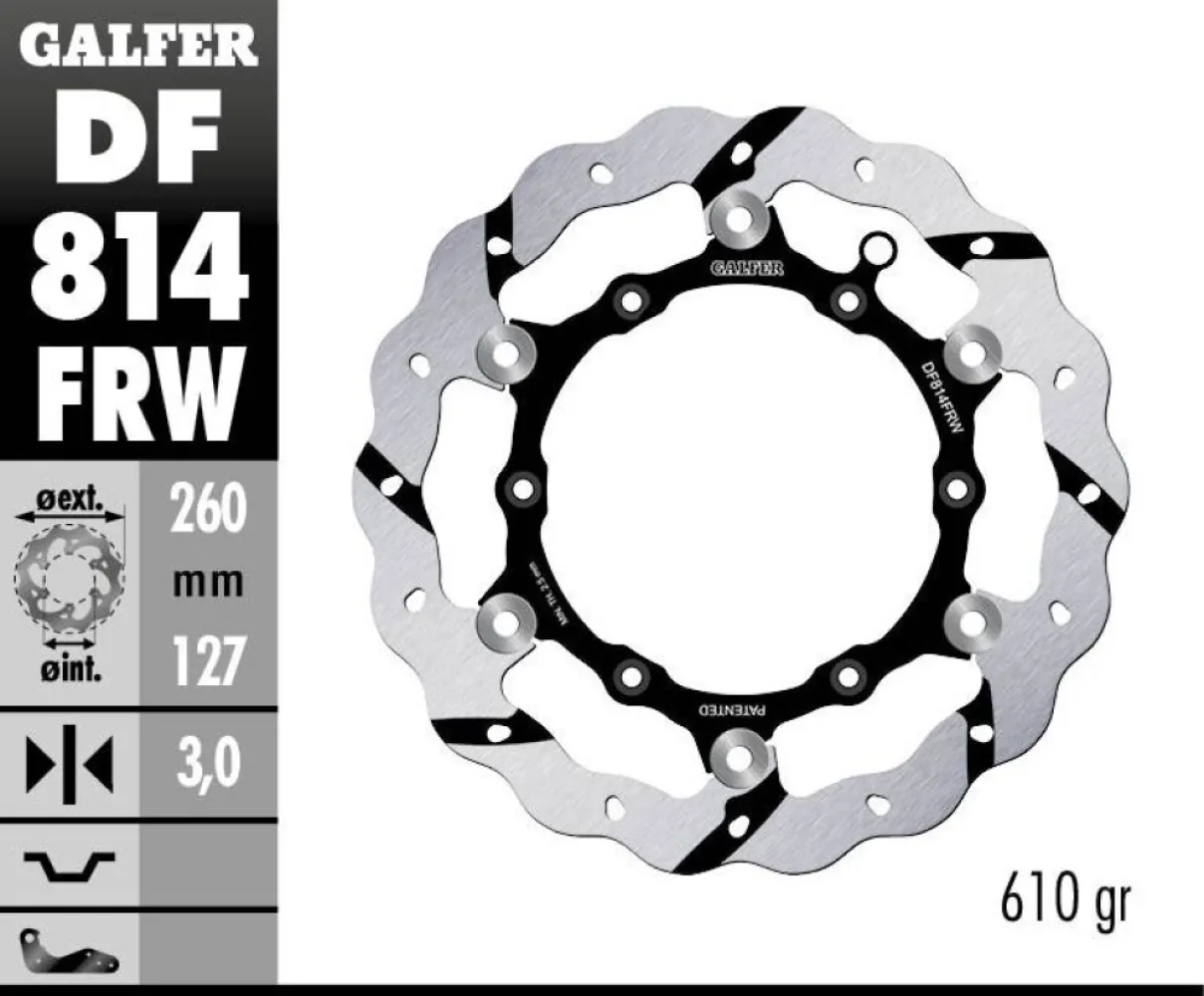 GALFER - BRAKE DISC FLOAT WAVE GROOVED - 17111763
