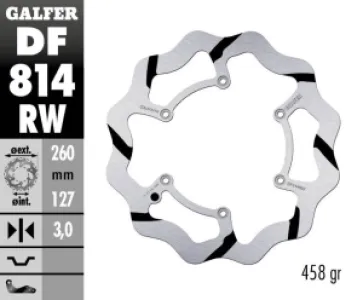 GALFER - BRAKE DISC FIXED WAVE GROOVED - 17111764