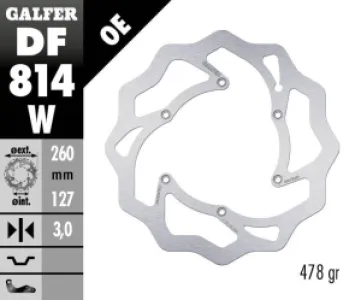 GALFER - BRAKE DISC FIXED WAVE - 17111765