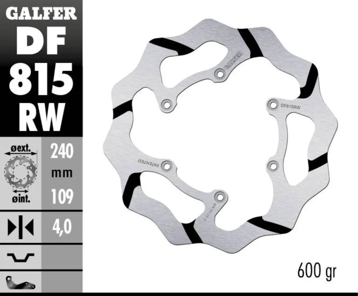 GALFER - BRAKE DISC FIXED WAVE GROOVED - 17111766