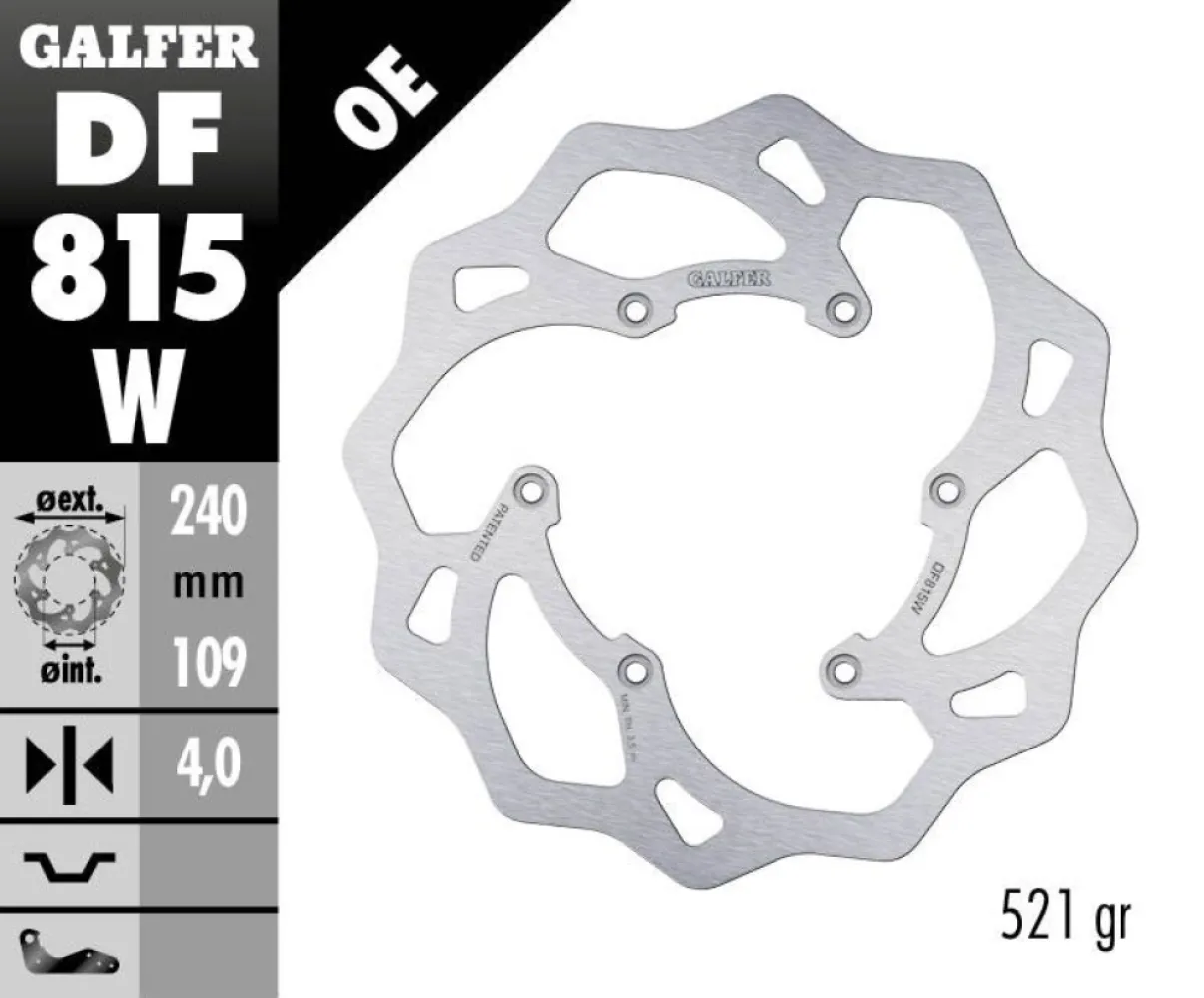 GALFER - BRAKE DISC FIXED WAVE - 17111767