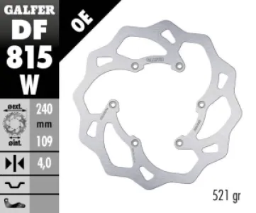 GALFER - BRAKE DISC FIXED WAVE - 17111767
