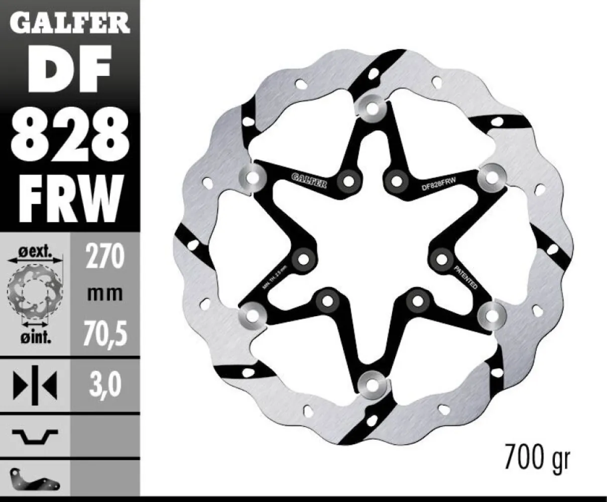 GALFER - BRAKE DISC FLOAT WAVE GROOVED - 17111770