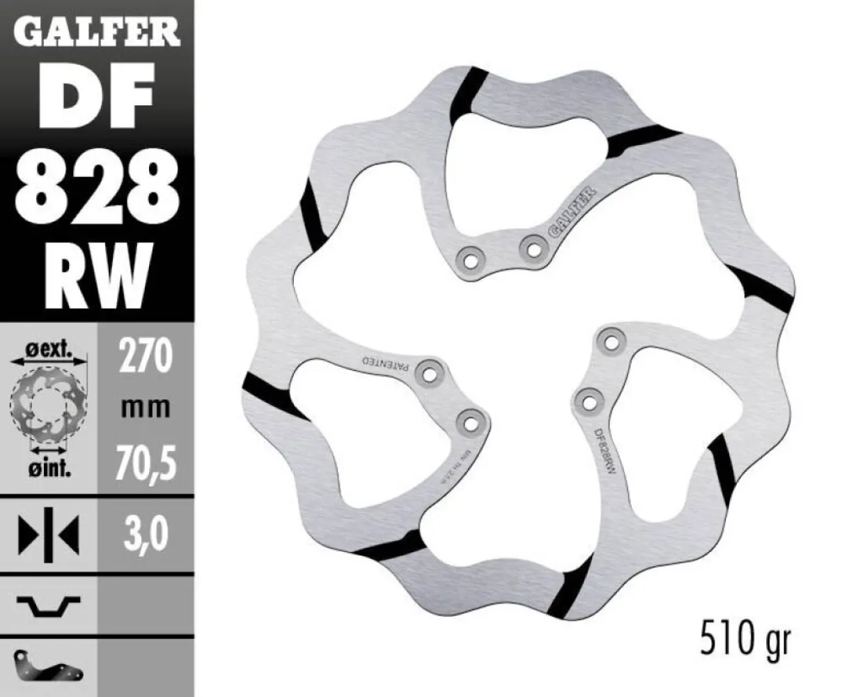 GALFER - BRAKE DISC FIXED WAVE GROOVED - 17111771