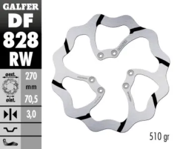 GALFER - BRAKE DISC FIXED WAVE GROOVED - 17111771