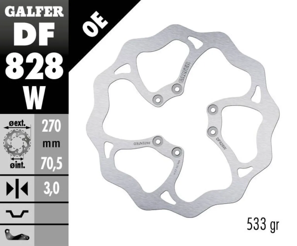 GALFER - BRAKE DISC FIXED WAVE - 17111772