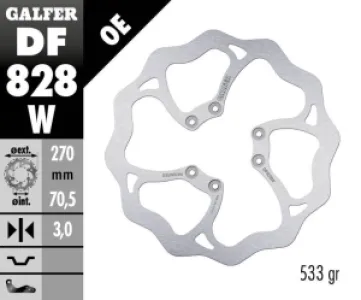 GALFER - BRAKE DISC FIXED WAVE - 17111772