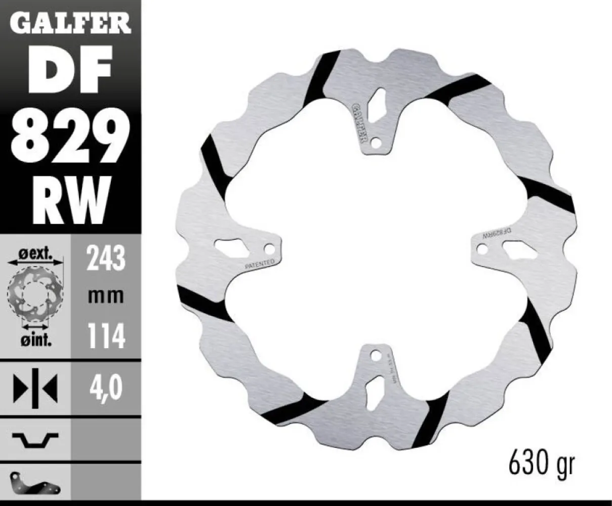 GALFER - BRAKE DISC FIXED WAVE GROOVED - 17111773