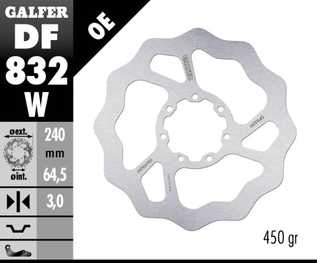 GALFER - BRAKE DISC FIXED WAVE - 17111776